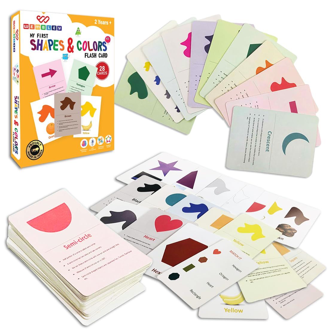 Wembley Flash Cards for Kids Toys 1 2 3 4 5 Years Babies Boys Girls | Educational Preschoolers Montessori Early Learning Flash C