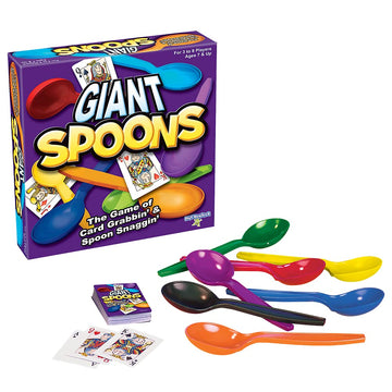 Giant Spoons, Card Games For Kids - Spoons Game, Deck Of Cards, Fun Family Games For Kids And Adults, Playing Cards, Game Night, Travel Games, 3-6 Multi-Player Card Game, Games For Adults, Ages 7+