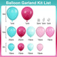 Hot Pink And Teal Blue Balloon Arch Garland Kit, Rose Red Teal Blue Pastel Pink Turquoise Latex Balloon For Birthday Baby Shower