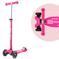 Micro Maxi Deluxe Scooter - 3-Wheeled, Lean-to-Steer, Kids Ages 5-12, Pink, MMD021, Polyurethane