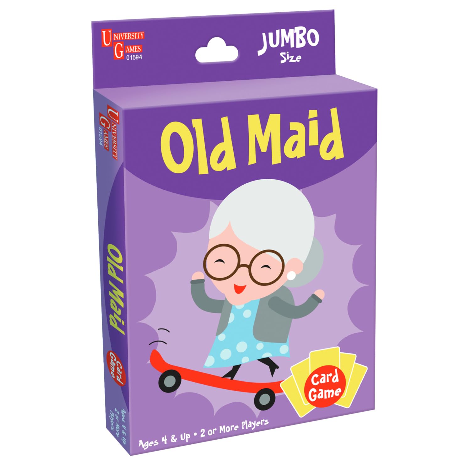 University Games Old Maid Card Game - Jumbo Size, Colorful Character Cards for Kids Ages 4 and Up, Fun Family and Educational Ga