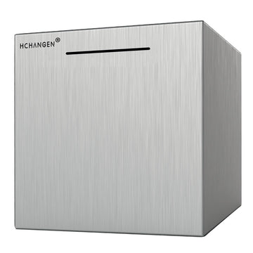 Hchangen Piggy Bank For Adults Made Of Stainless Steel Piggy Bank Must Break To Open Money Savings Box For Cash (Silver, 7.5Inches)
