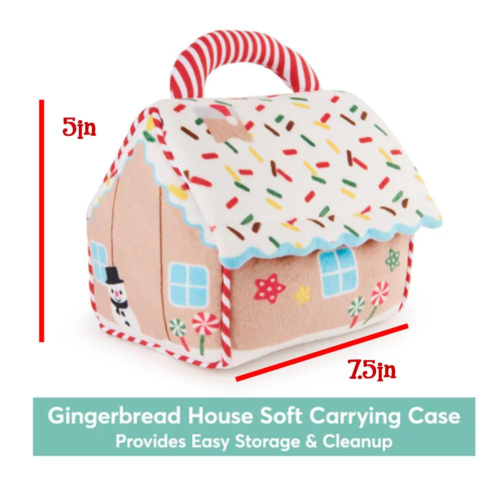 The Trendy Turtle Personalized My First Sound Toys and Bag Sets Plush Stuffed Playsets for Boys and Girls (Personalized Gingerbr