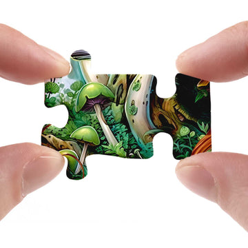 Colorful Mushroom Puzzle For Adult 1000 Piece, Mushroom Art Puzzle For Adults Painting, Fungi Jigsaw Puzzles 1000 Pieces For Adult