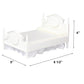 Dollhouse Furniture Mini Bed Set, Realistic Bedroom Accessories For 6 Inch Dolls, Pillow, Wooden Frame, 1/12 Scale (White Bed, Pink Bedding)