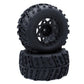 Surpass Hobby 1/10 Monster Truck Tires & Rims, 12mm Hex, Rubber, 2 Pack, Renzi Color