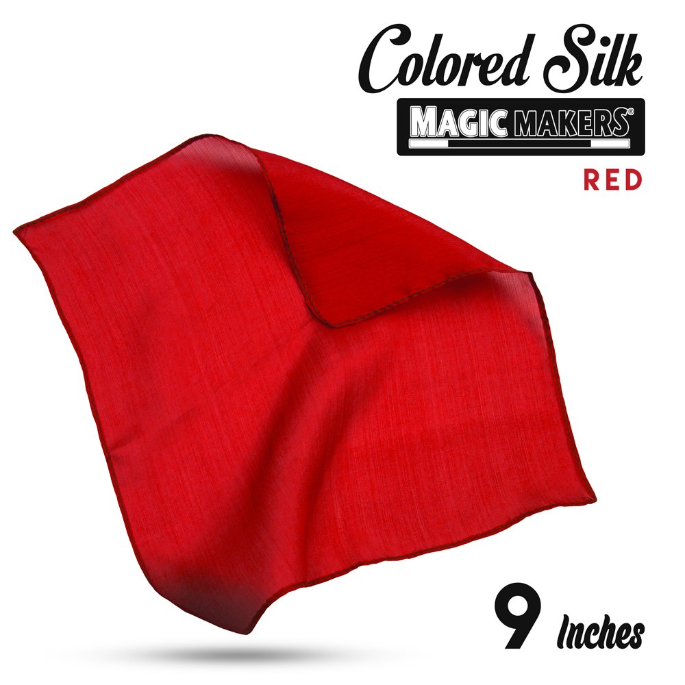 Magic Makers Professional Grade 9 Inch Magician'S Silk - Red