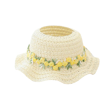 LYBHYQTII Doll Clothes for 17cm Dolls  enhanced Handmade Cute Doll Dress 3 Piece Set Including a Weaving Hat  Clothes and Flower Clip with High-End Dolls Accessories for Play & Display - Green