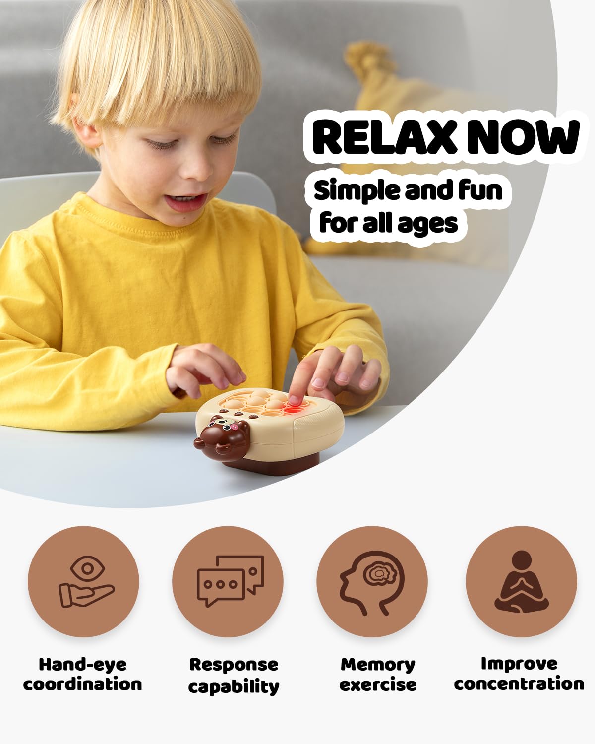 Sienbor Quick Push Game ,4 Modes Games, A Toy Game Machine That Exercises Reaction Ability And Improves Concentration |Teens Boy