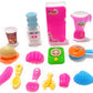 HALO NATION Mini Tableware Plastic Kitchen Toys Household Toy Set for Girls 15 Pcs  Refrigerator, Water Dispencer, Juicer, Indu