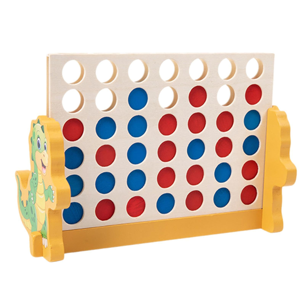 Ujeavette Wooden 4 In A Row Game Fine Motor Skills Fun For Boys Girls Educational Toys