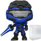 POP Halo Infinite - Spartan Mark V with Blue Energy decorative replica blade Funko Vinyl Figure (Bundled with Compatible Box Protector Case)