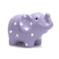 Child To Cherish Ceramic Polka Dot Elephant Piggy Bank For Girls, Lavender