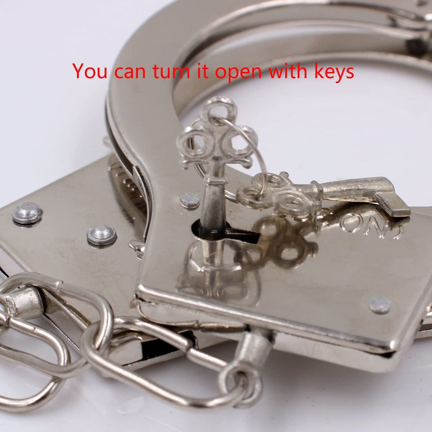 HAZOULEN 3 Pack Kids Play Toy Metal Handcuffs with Key for Swat Police Role Play Kids Party Supplies