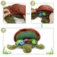 Muiteiur Sea Turtle Stuffed Animal Soft Mommy Turtle Plush Toy With 3 Babies Turtle Plushies Multicolored Stuffed Sea Turtle For Kids Girl Boy