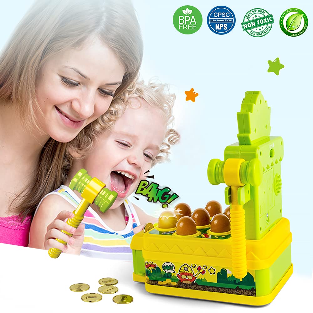 Vatos Whack Game Mole, Mini Electronic Arcade Game With 2 Hammers, Pounding Toys Toddler Toys For 3 4 5 6 7 8 Years Old Boys Gir