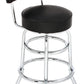 Fender Blackout Barstool With Backrest, 30In