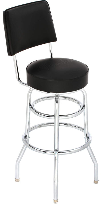 Fender Blackout Barstool With Backrest, 30In