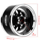 GLOBACT Aluminum 1.9 Inch Beadlock Wheels Adjustable Offset for 1/10 TRX4 TRX6 Axial SCX10 I II III 90046 AXI03007 Redcat GEN7 G