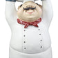 Ebros Master Bistro Chef Holding Melting Dome Tray Statue 14'Tall Head Cook With 'Welcome To My Kitchen' Sign Decor Figurine