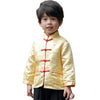 Little Boys Dragon Tang Coat Long Sleeve Chinese Clothing Children Costumes Boy Jackets Outfit Tops (Yellow, 10)