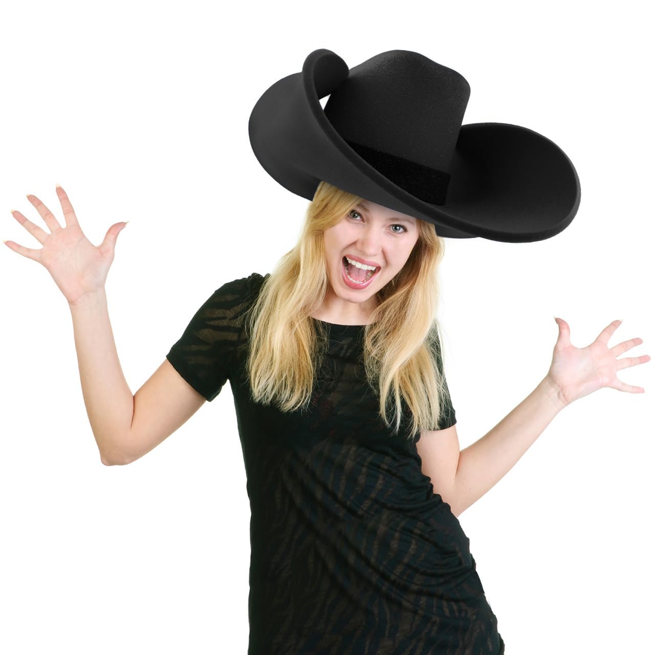 FUNSTITUTION Giant Foam Cowboy Hat - Oversized Cowboy Hat - Silly, Crazy and Funny Hats for Adults and Kids - Huge Cowboy Hat -