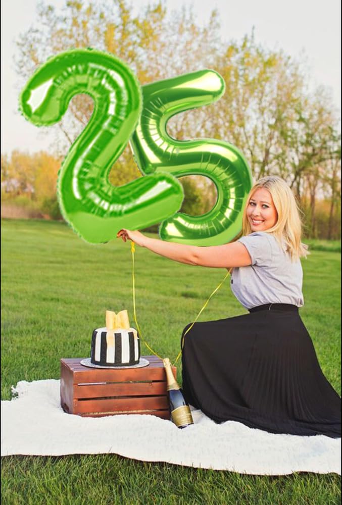 Number 5 Balloon 40 Inch Light Green Birthday Party Decorations, Five Year Old Balloon Decorations, 5 15 Number Balloons Dinosau