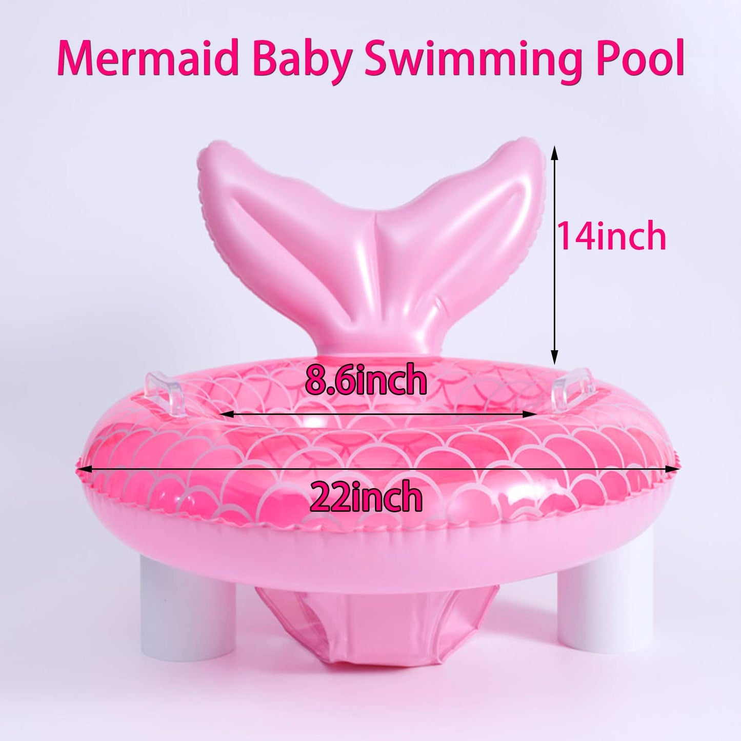 ZEYGLXC 2023 New Mermaid Baby Swimming Pool Floats 6-48 Months Inflatable Pool Swim Ring with Seat and Handle for Babies Toddlers Infant Training Summer
