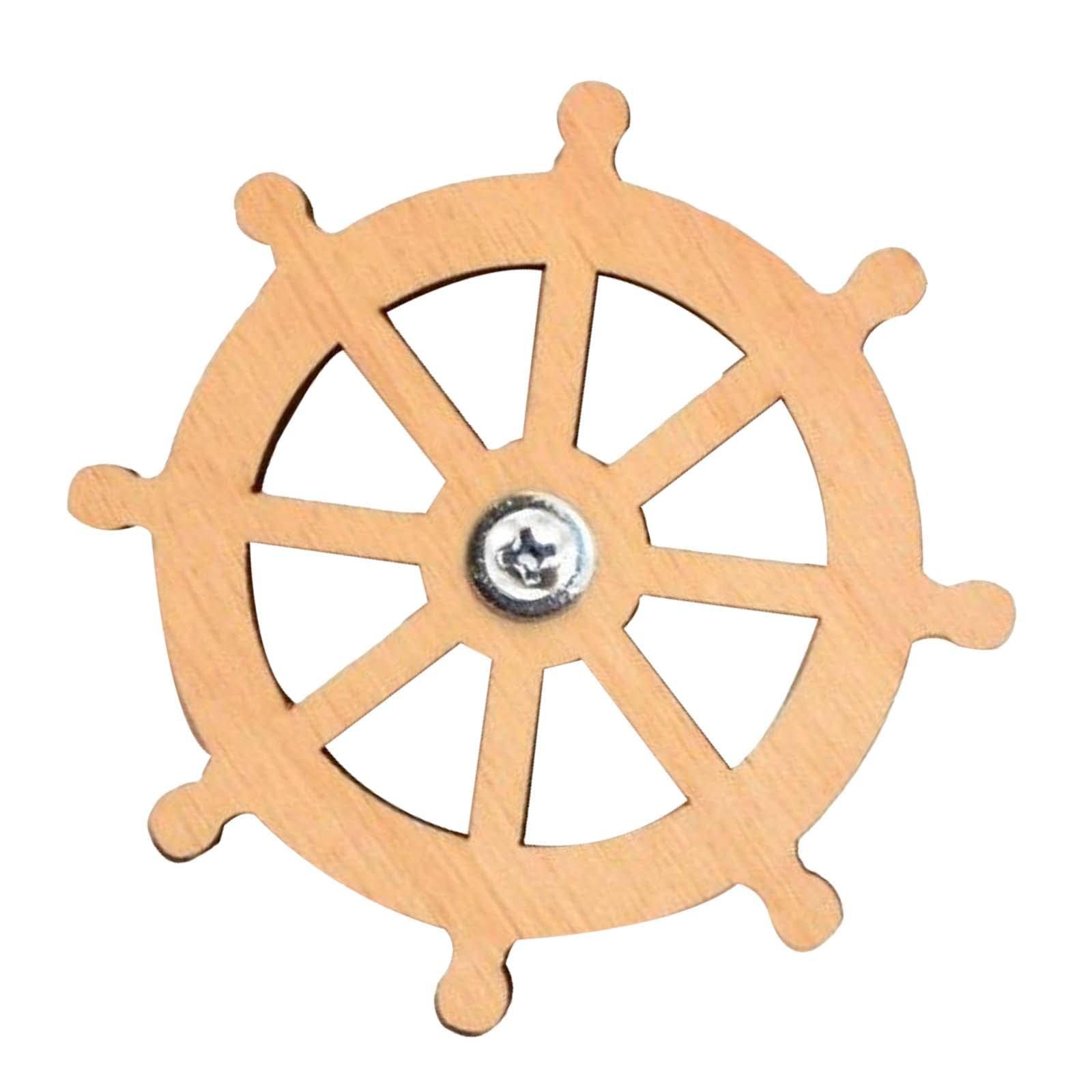 Ilsmysutra Diy Wooden Toy Sensory Board Parts Birthday Gift Development Toy Durable Rudder