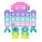 Funblast Robot Design Pop It Fidget Toy  Autism Special Needs Silicone Stress Reliever, Squeeze Sensory Toy (Robot)