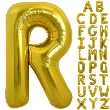 Toniful 40 Inch Large Gold Letter R Balloons Helium Balloons,Foil Mylar Big Balloons For Birthday Party Anniversary Supplies Dec