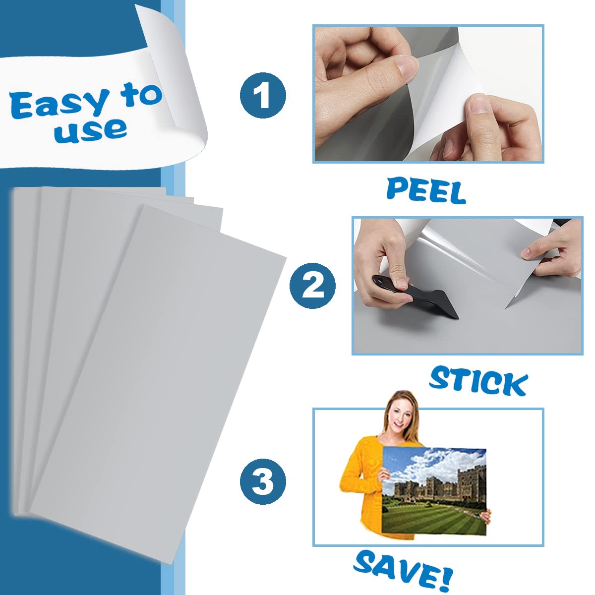 48 Sheets Puzzle Saver Sheets, Preserve 8 × 1000 Puzzle Saver Peel And Stick, Puzzle Sticker Sheets No Stress & No Mess, Puzzle Glue Sheets And Frame To Preserve Your Finished 2000, 1000, 500 Puzzle