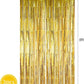 3Pcs Gold Metallic Tinsel Foil Fringe Curtains,3.2ft*8ft Gold Photo Booth Backdrop Streamer,Photo Booth Props,for Party Door Wal