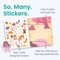 CUPKIN Princess Sticker Book - 500+ Stickers, Coloring Pages, Toddler Travel Essentials, Ages 2-8, World of Princesses