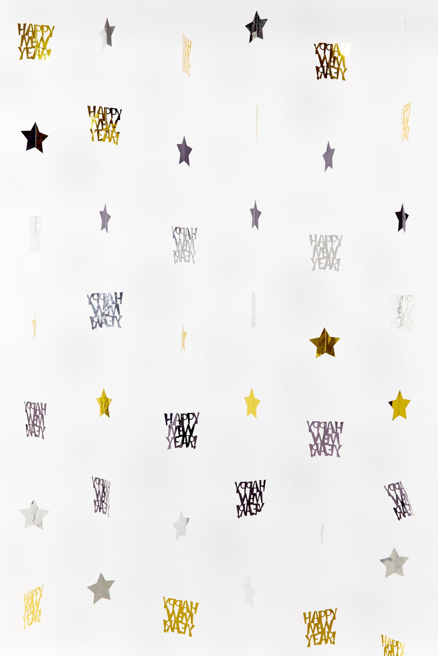 Amscan 672037 Happy New Year Hanging Foil Star Strings, 4 Ct. | Party Decoration 7