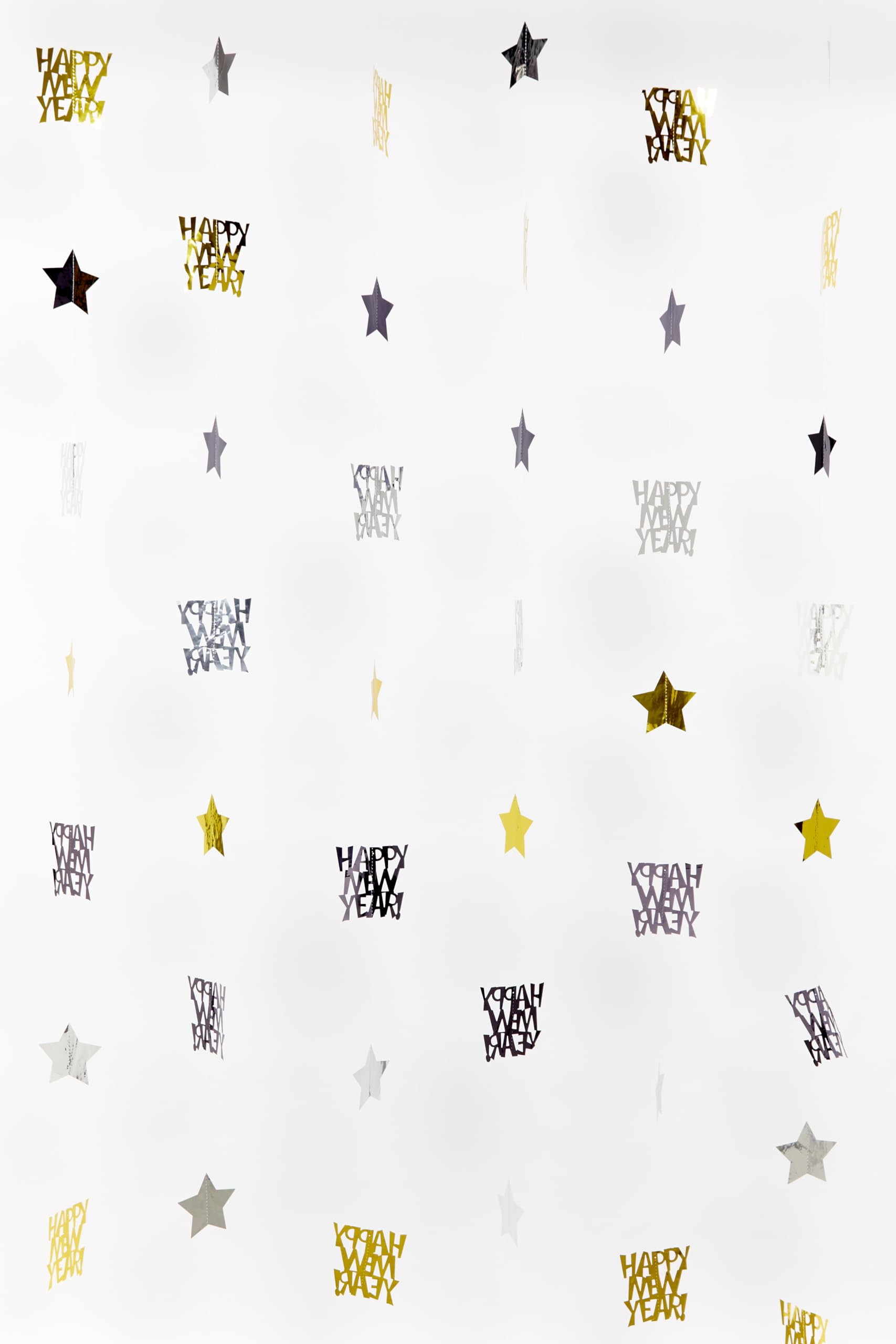 Amscan 672037 Happy New Year Hanging Foil Star Strings, 4 Ct. | Party Decoration 7