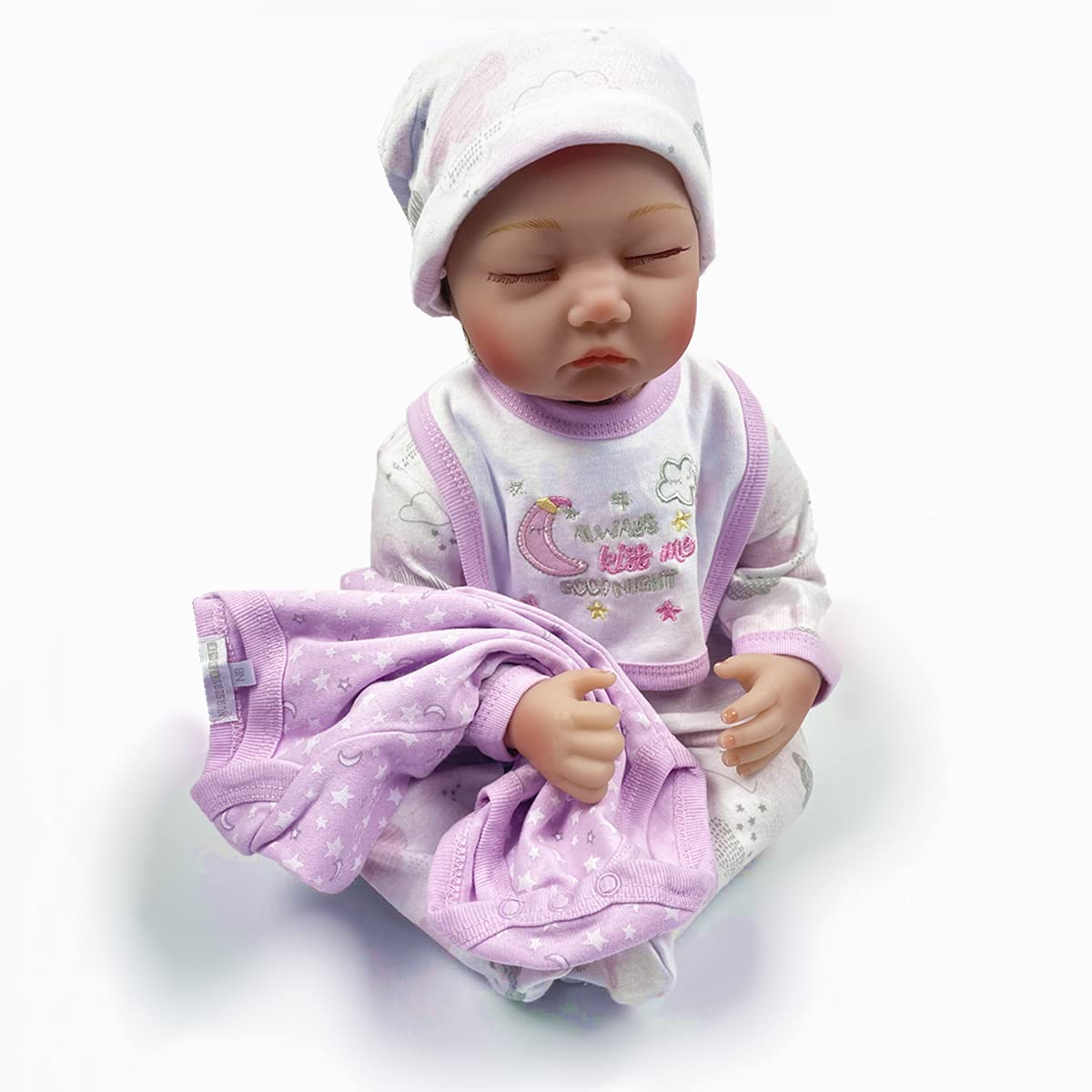 Reborn Baby Dolls Clothes Outfits 22 Inch Girl Clothing Accessories 5 Pcs Set For 20-23 Inch Newborn Reborn Dolls