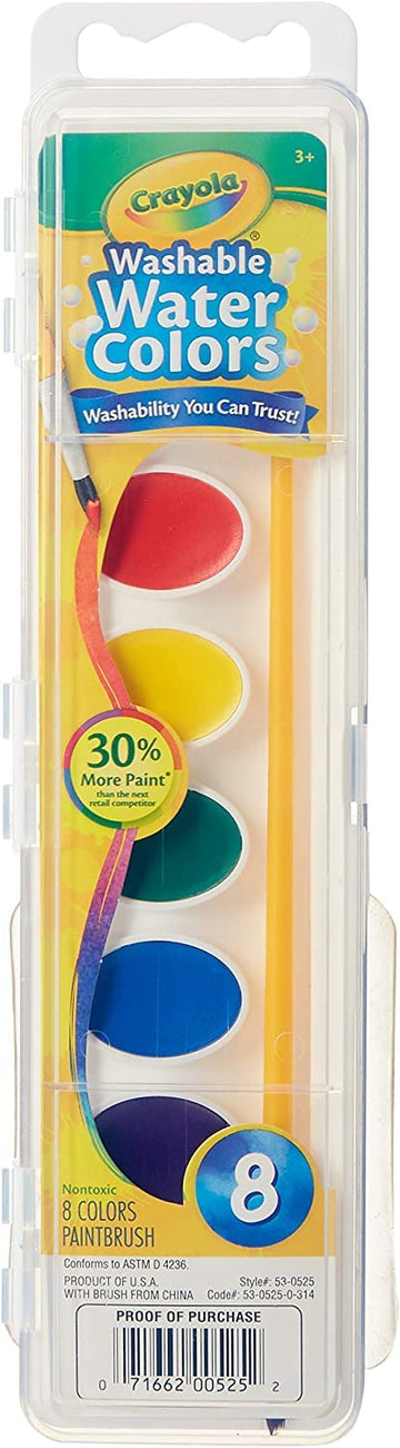 Crayola Washable Watercolors 8 Ea (Pack Of 12)
