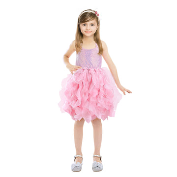 Girls Sequin Tutu Dress Pink Tutu Tulle Party Dress For Special Occassion Party Wedding Dancing 10T