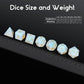 DNDND Opal Stone DND Dice Set 7PCS Gemstone D&D Die with Grogeous Gift Case for D&D Tabletop Game (Opal)