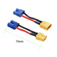 Laisomeke XT60 to EC3 Male Female Adapter Connector with 5CM 16AWG Cable for RC FPV Drone Car Lipo NiMH Battery Charger ESC (4 P
