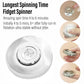 Freelove Metal Fidget Spinner For Adults, Stainless Steel Heavy Spinning Toys, Small Mini Fox Hand Gyro, Bearing Premium Long High Spin Fidget Block, Silver