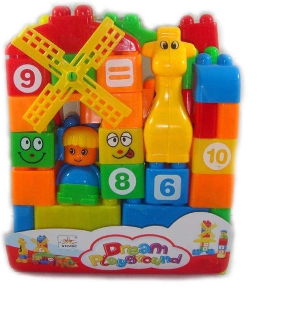 RPC99 Creative & Learning Building Blocks Toys with Cartoon Figure for Kids (35 pc) (MultiColor) (NonToxic Plastic) (3+ yr)