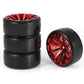 RC Plastic Wheel and Tire Set,WONFAST RC Drift Car 63mm Hard Tyres 12mm Hub Wheel for 1/10 On-Road Drifting Car Parts for HSP Ta