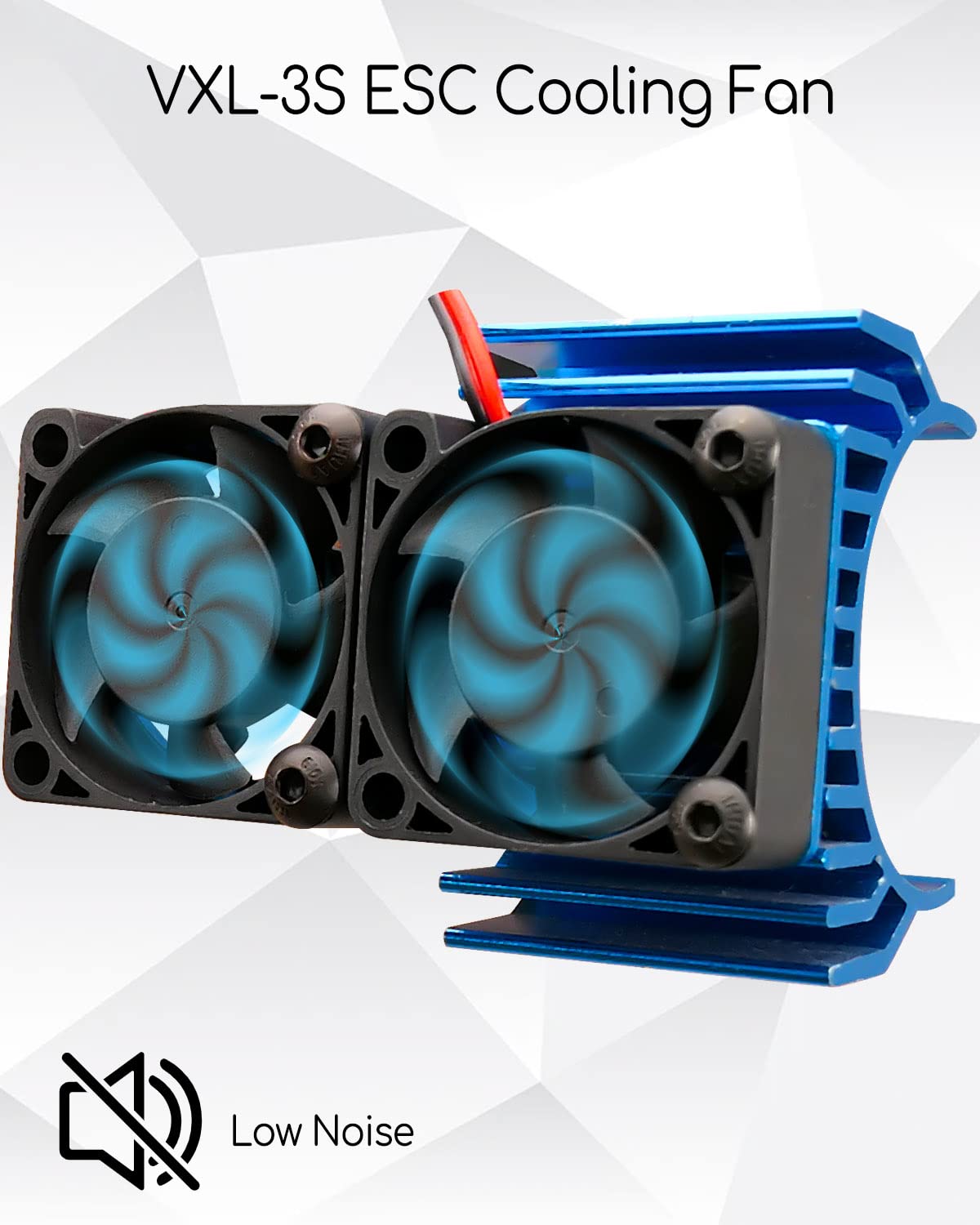 VXL-3s ESC Cooling Fan and Motor Dual Fan Set Compatible with Traxxas Slash 4x4 Stampede 4x4 Rustler 4x4 Hoss 4  4 Velineon VXL