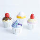 Le Toy Van - Adorable Honeybake Petit Four Cupcakes | Childrens Wooden Food Pretend Toy Cakes | Birthday Cake Or Afternoon Tea R