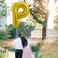 Toniful 40 Inch Large Gold Letter P Balloons Helium Balloons,Foil Mylar Big Balloons For Birthday Party Anniversary Supplies Dec