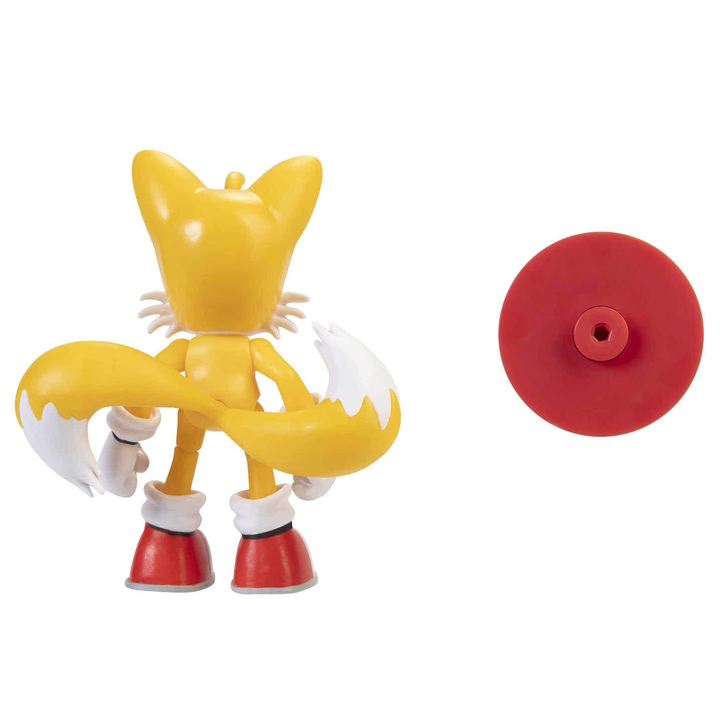 Sonic The Hedgehog 4-Inch Action Figure - Modern Tails with Star Spring, Plastic Collectible Toy, Model 407024