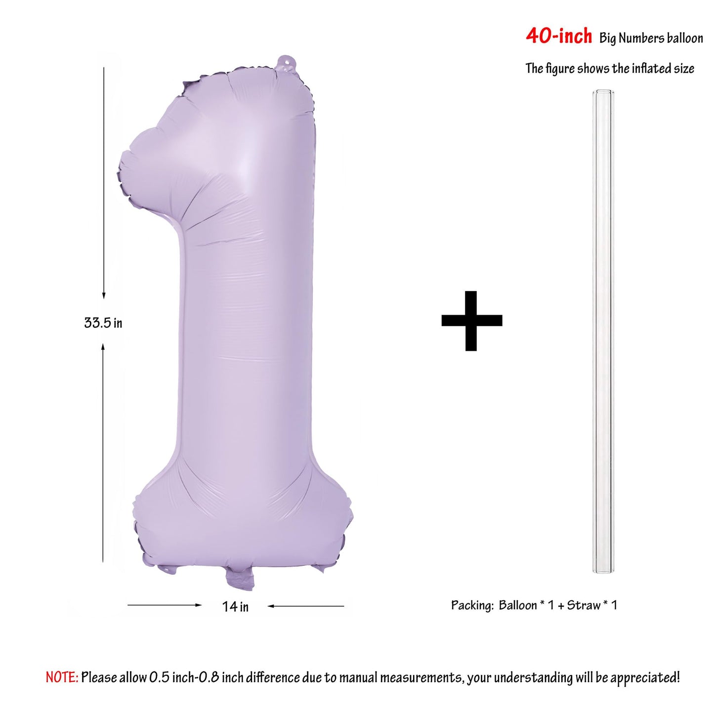 40 In Matte Purple Number Balloons Helium Foil Mylar Balloon Birthday Party Banquet Decoration Digital 1