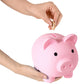PJDRLLC Large Piggy Bank - Unbreakable Plastic Coin Bank for Kids, Pink, Model FD-61